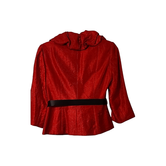 GORGEOUS Size 4 Red Adrianna Papell Evening Essentials Blouse Top Party Show - Picture 3 of 5